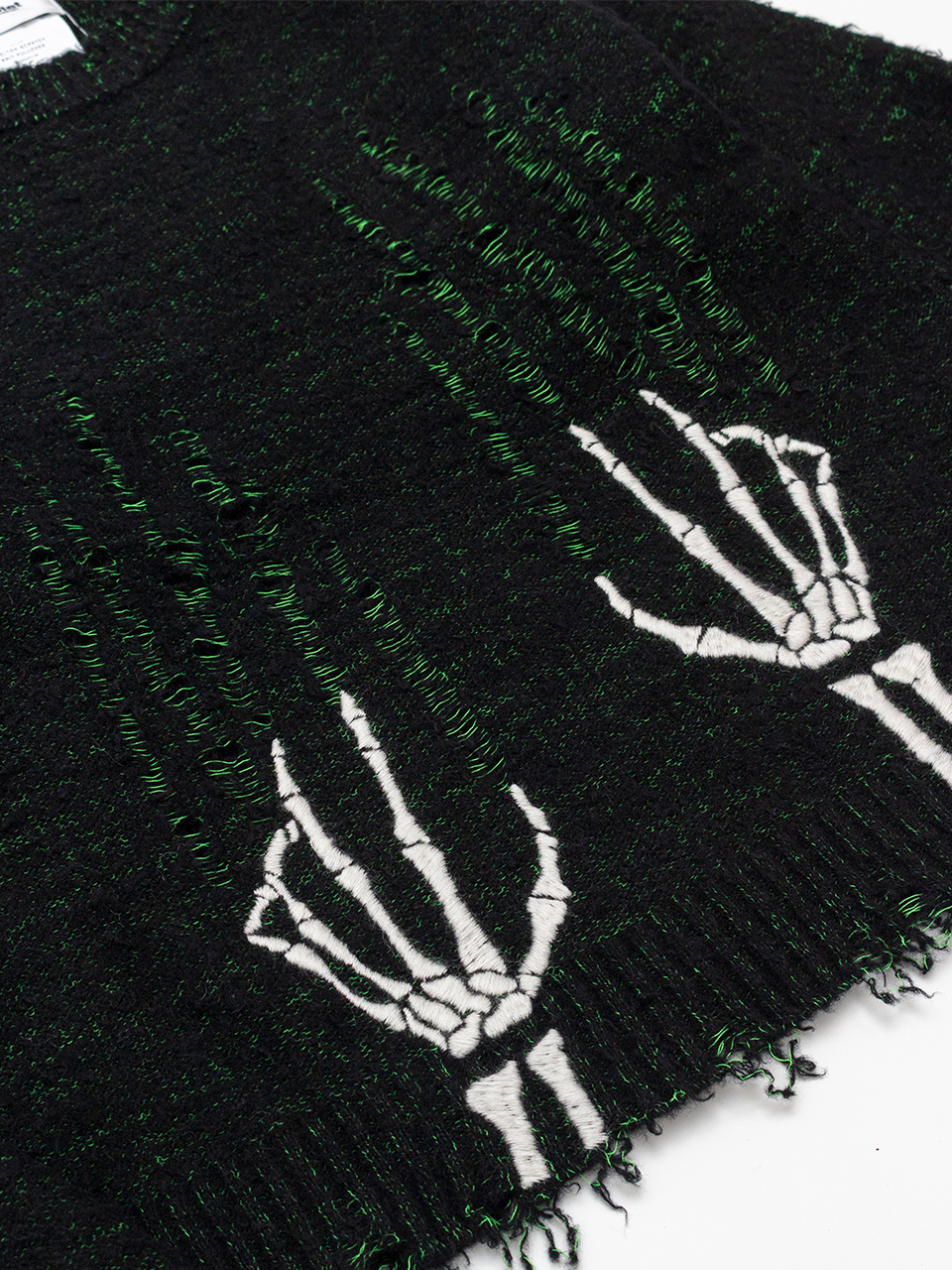 SKELTON SCRATCH KNIT PULLOVER-スケルトンスクラッチニットプル