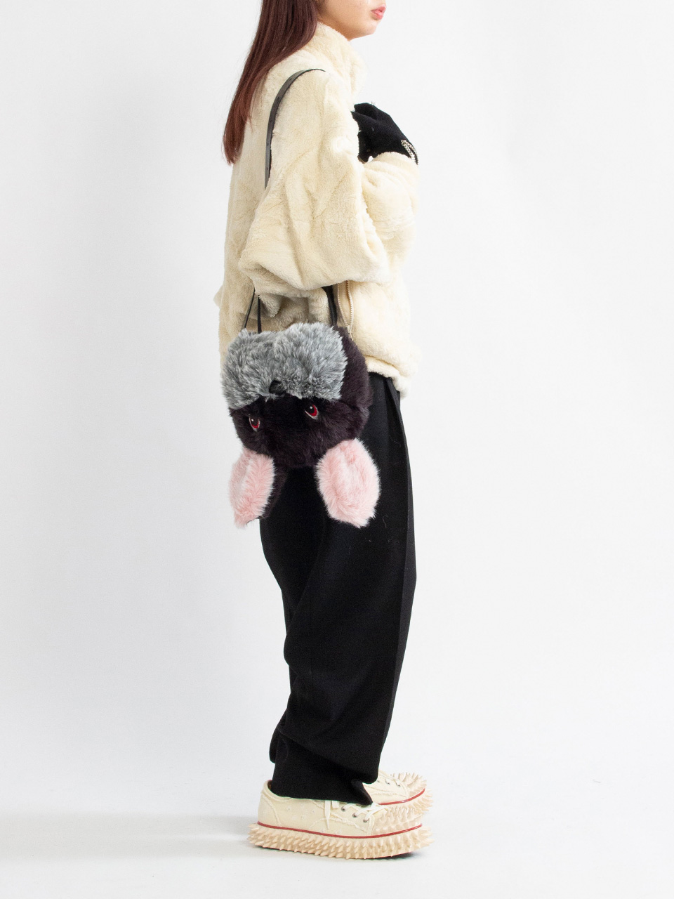 57481 ティペット アレンジマフラー ポコポコ ライトグレー | 天気と暮らす日常を