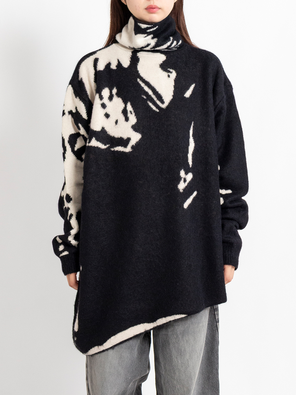 新品 Bengt&Lotta SWEDEN Hanger Cat 230ドル GRAFFITI JACQUARD KNIT PULLOVER -グラフィティジャガード
