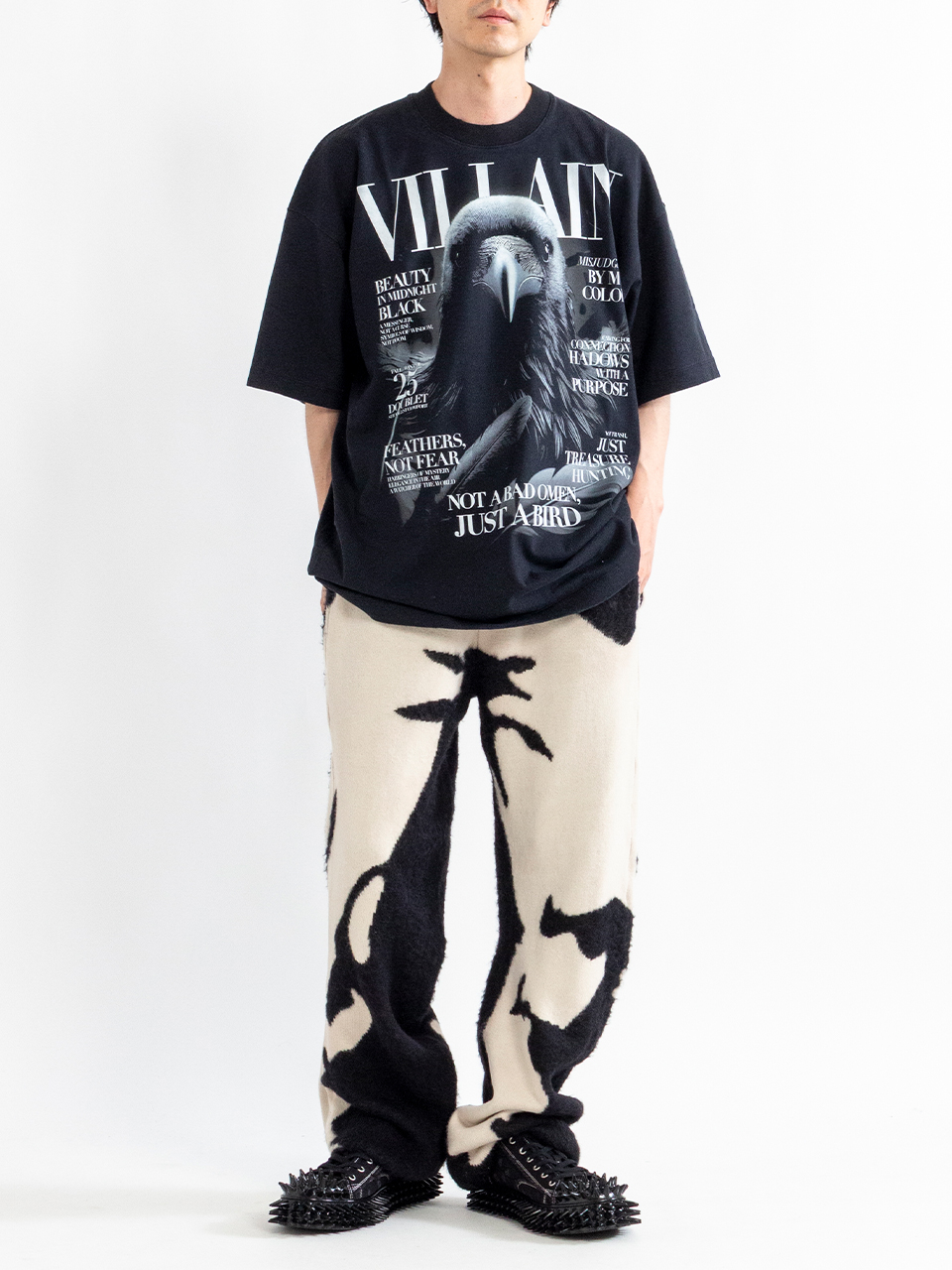 GRAFFITI JACQUARD KNIT PANTS-グラフィティジャガードニットパンツ