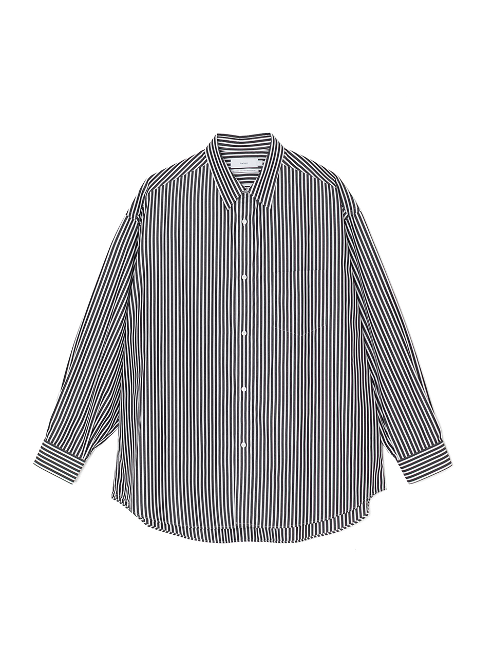 High Count Regular Collar Round Cut Oversized Shirt-ハイ