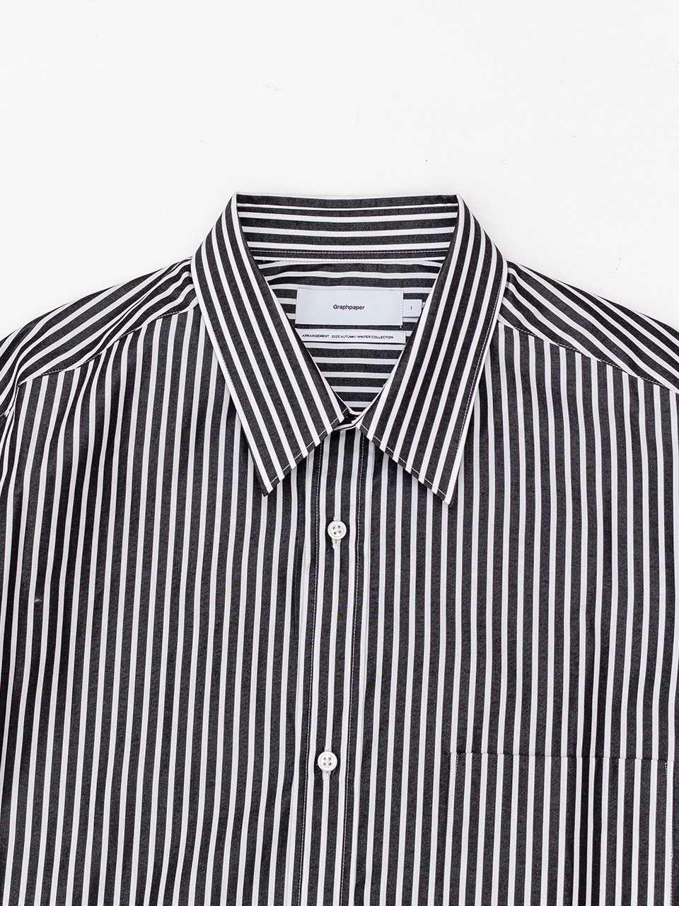 High Count Regular Collar Round Cut Oversized Shirt-ハイ
