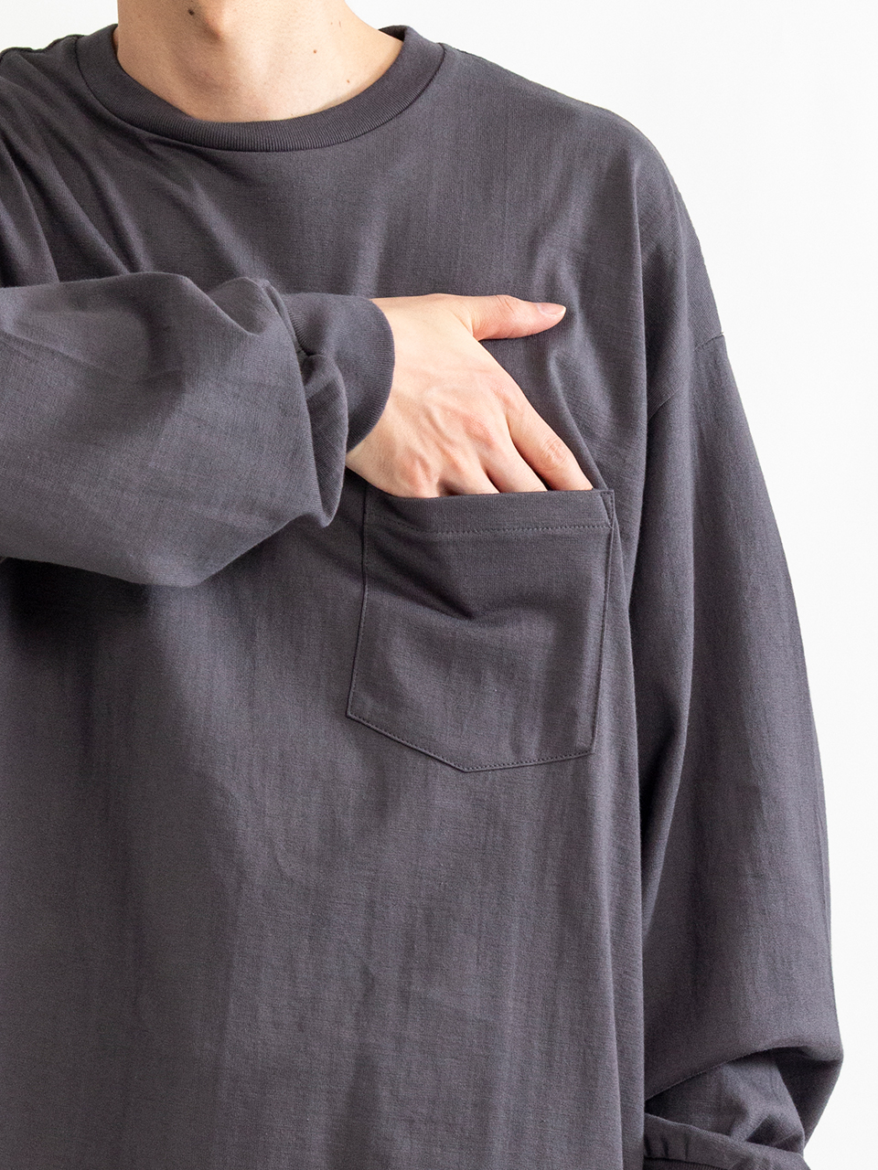 L/S Oversized Pocket Tee-L/Sオーバーサイズポケットティー