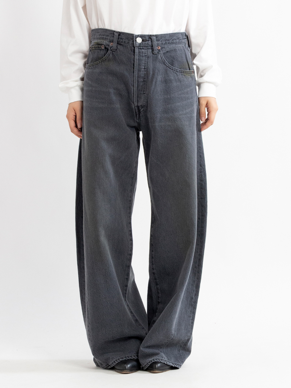 DEFORMATION WIDE DENIM JEANS-デフォルメーションワイドデニム