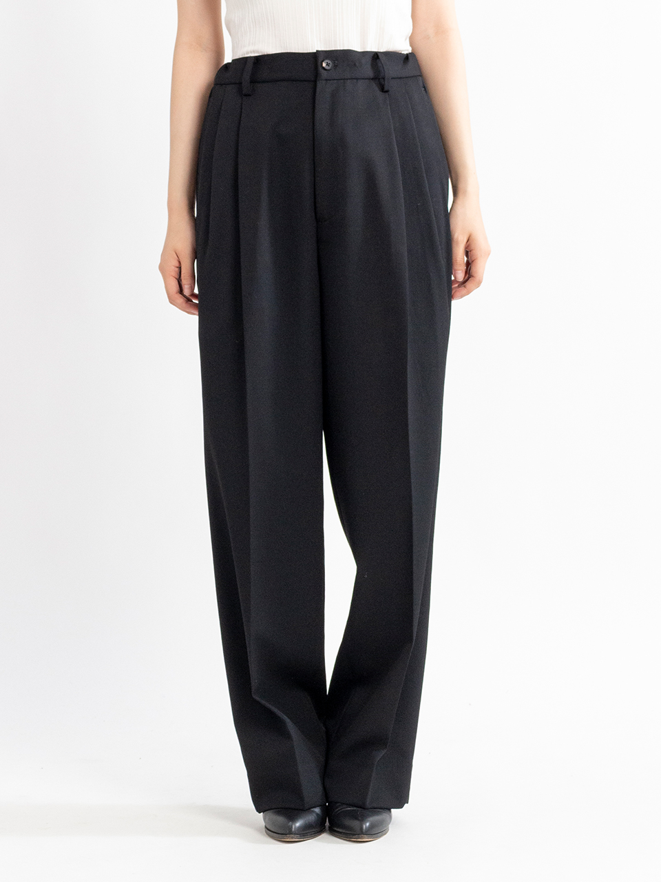 TWO TUCK EASY TROUSERS-ツータックイージートラウザー-ssstein