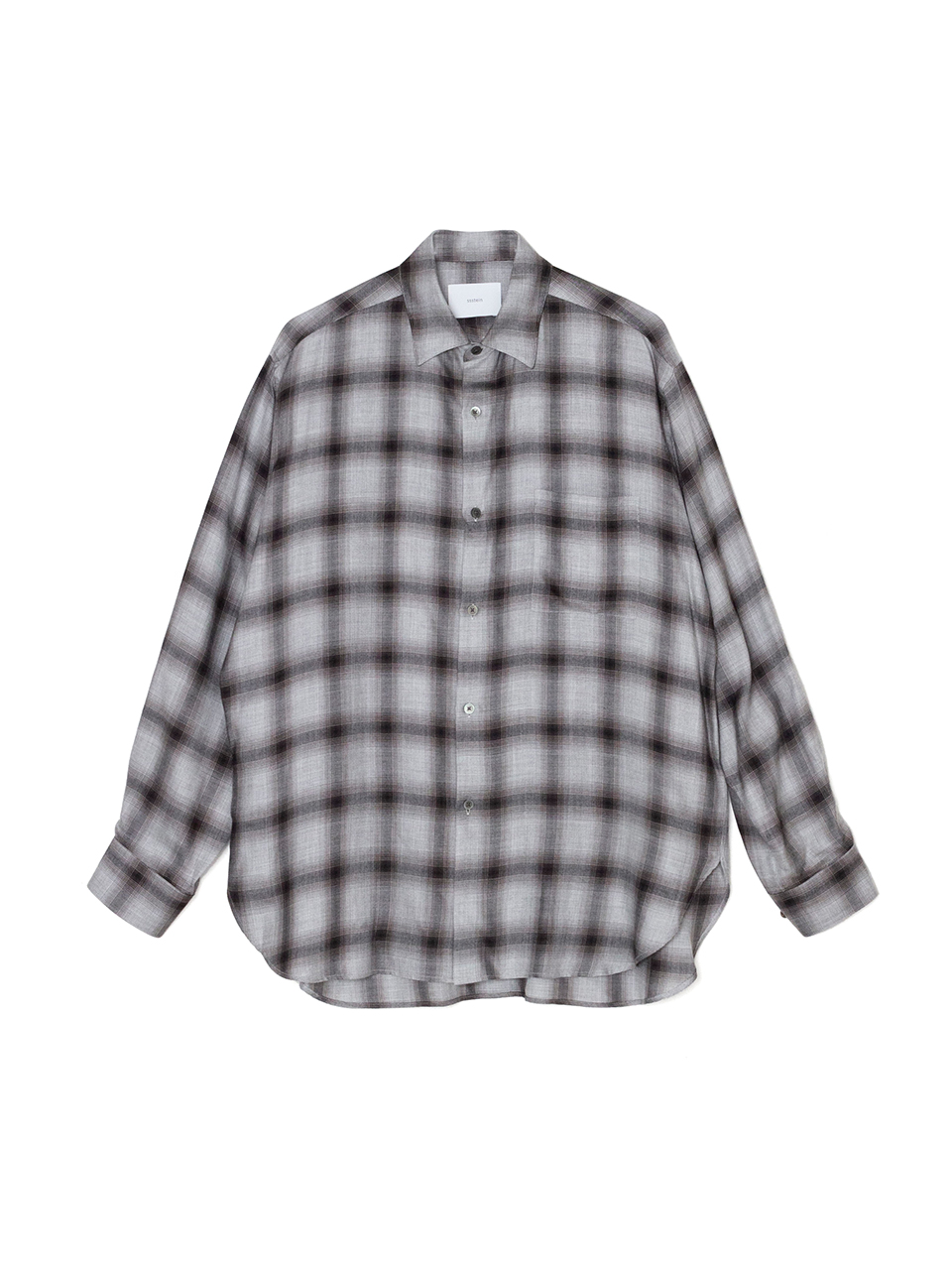 トップス ssstein CHECK OVERSIZED DOWN PAT SHIRT SSSTEIN 25AW 