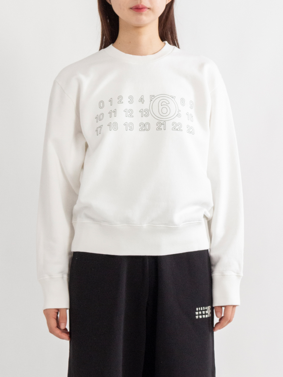 【新品未使用タグ付き✨️】MM6 スウェット ロゴプリント刺繍 Logo print sweatshirt-ロゴプリントスウェットシャツ-MM6
