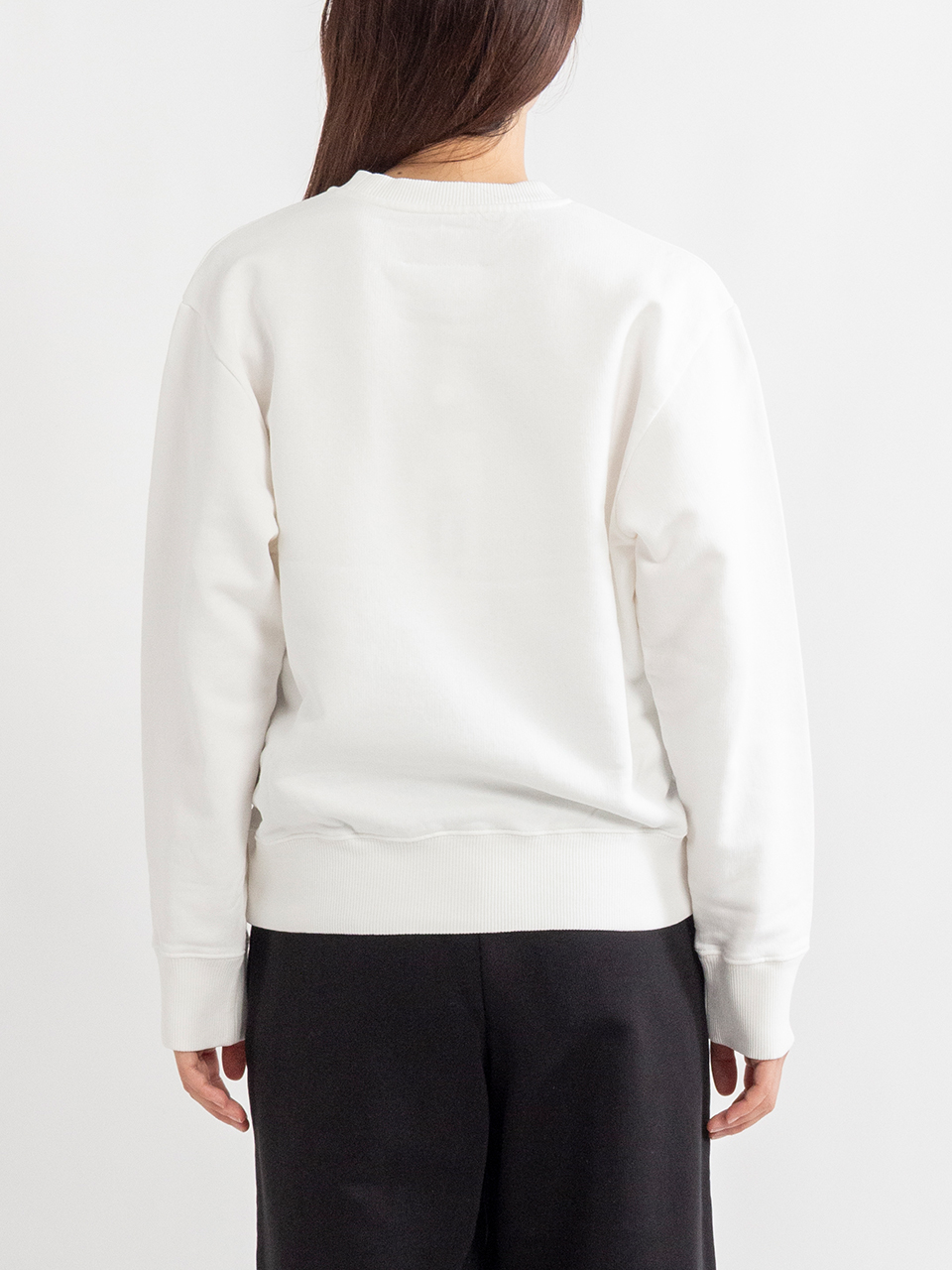 エムエムシックス ロゴプリントスウェットシャツ ベージュ Logo print sweatshirt-ロゴプリントスウェットシャツ-MM6