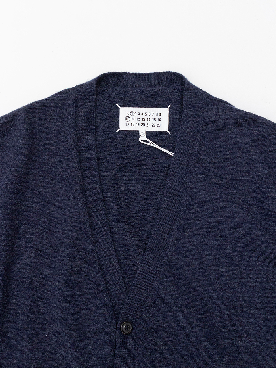 Elbow patch wool cardigan-エルボーパッチウールカーディガン-Maison