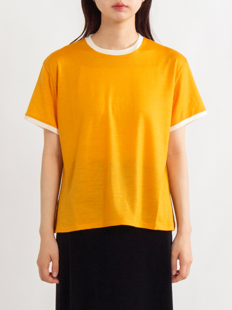 値下げ！！！pheeny リンガーTシャツ Wool jersey ringer Tee-ウールジャージーリンガーTシャツ