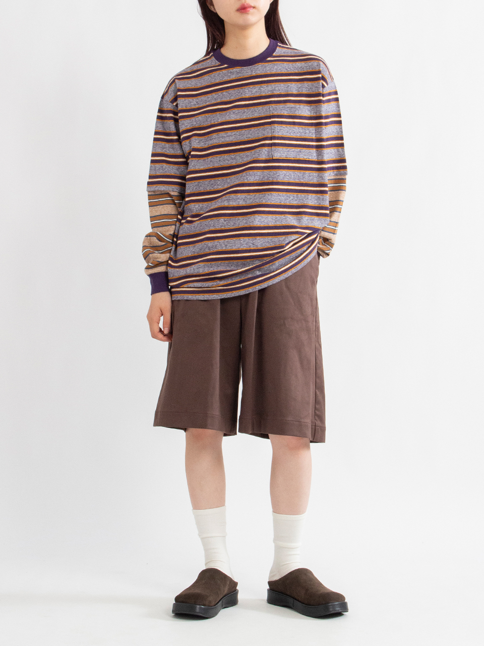 Multi border layered l/s-マルチボーダーレイヤードロングスリーブ