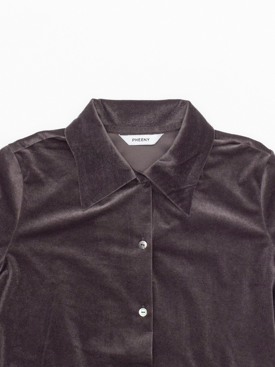 Sheer velour shirt-シアーベロアシャツ-PHEENY（フィーニー