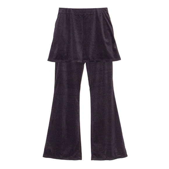 パンツ pheeny Sheer velour layered pants PHEENY] フィーニー Sheer velour layered pants(BROWN)