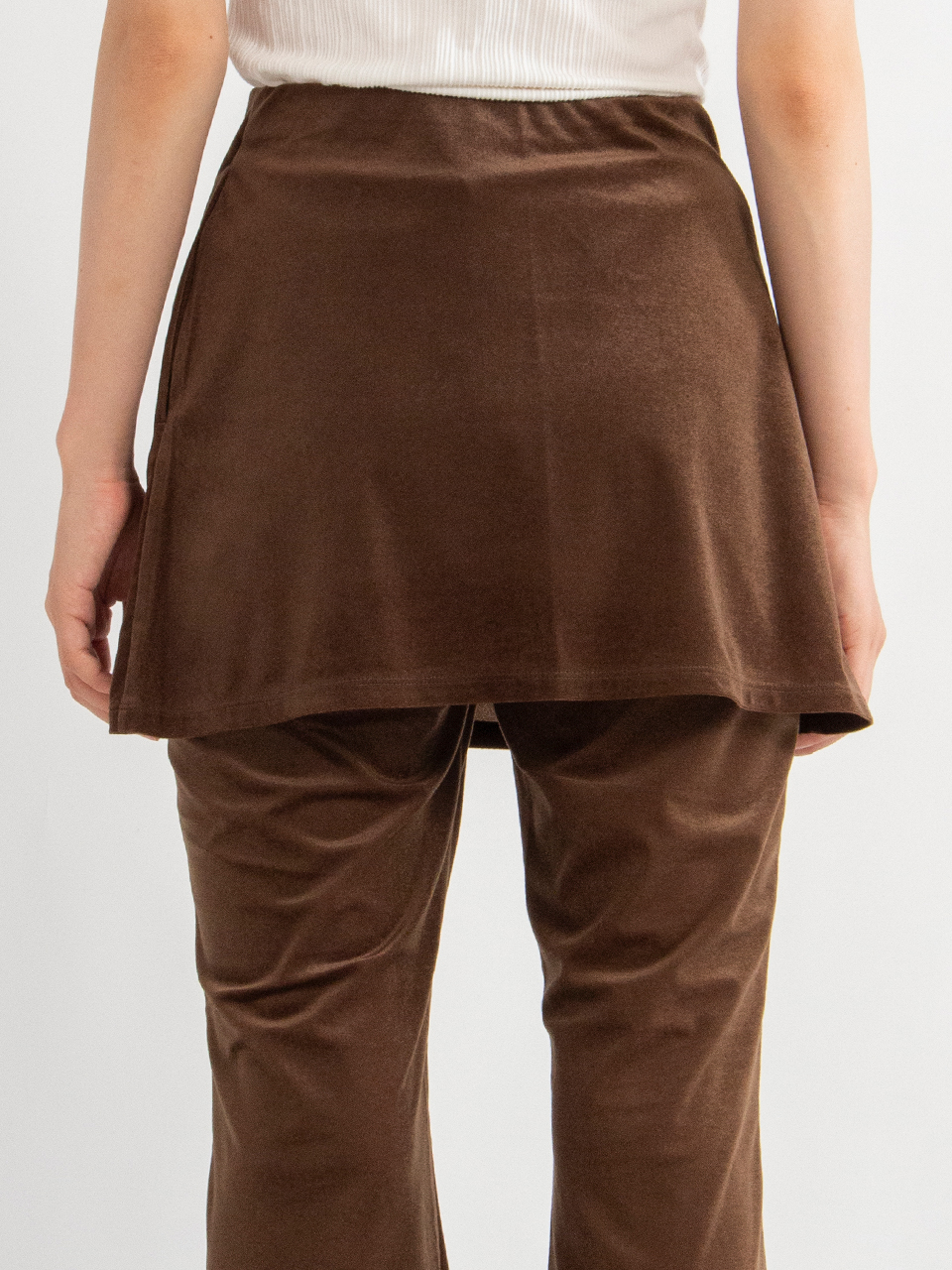 Sheer velour layered pants-シアーベロアレイヤードパンツ