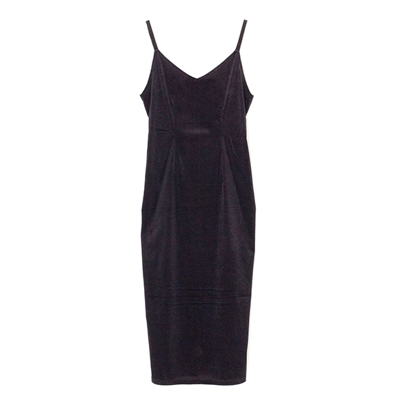 PHEENY / フィーニー　キャミソール BLACK Sheer velour camisole dress-シアーベロアキャミソールドレス