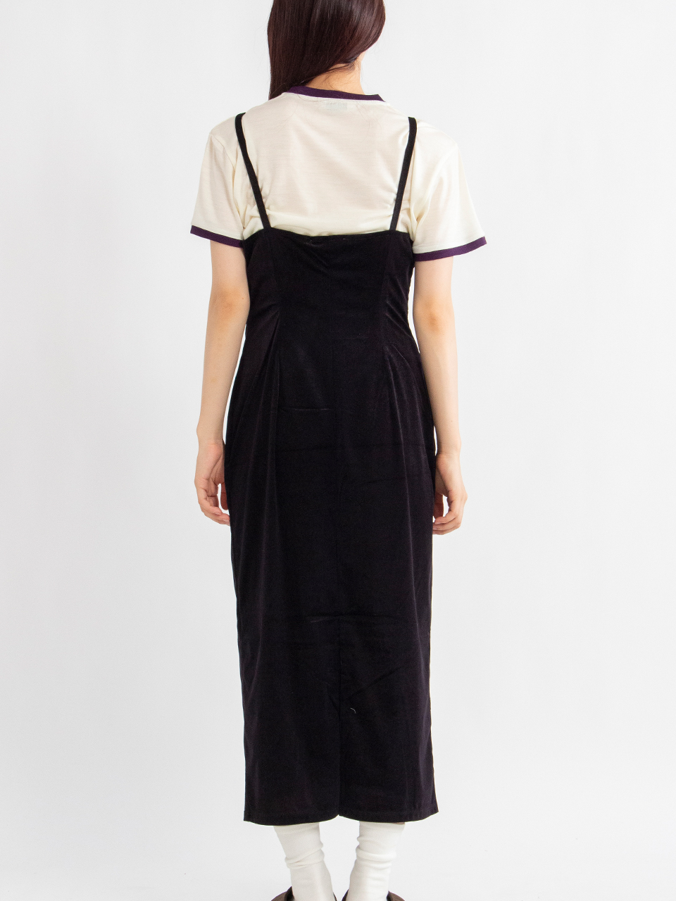 Sheer velour camisole dress-シアーベロアキャミソールドレス