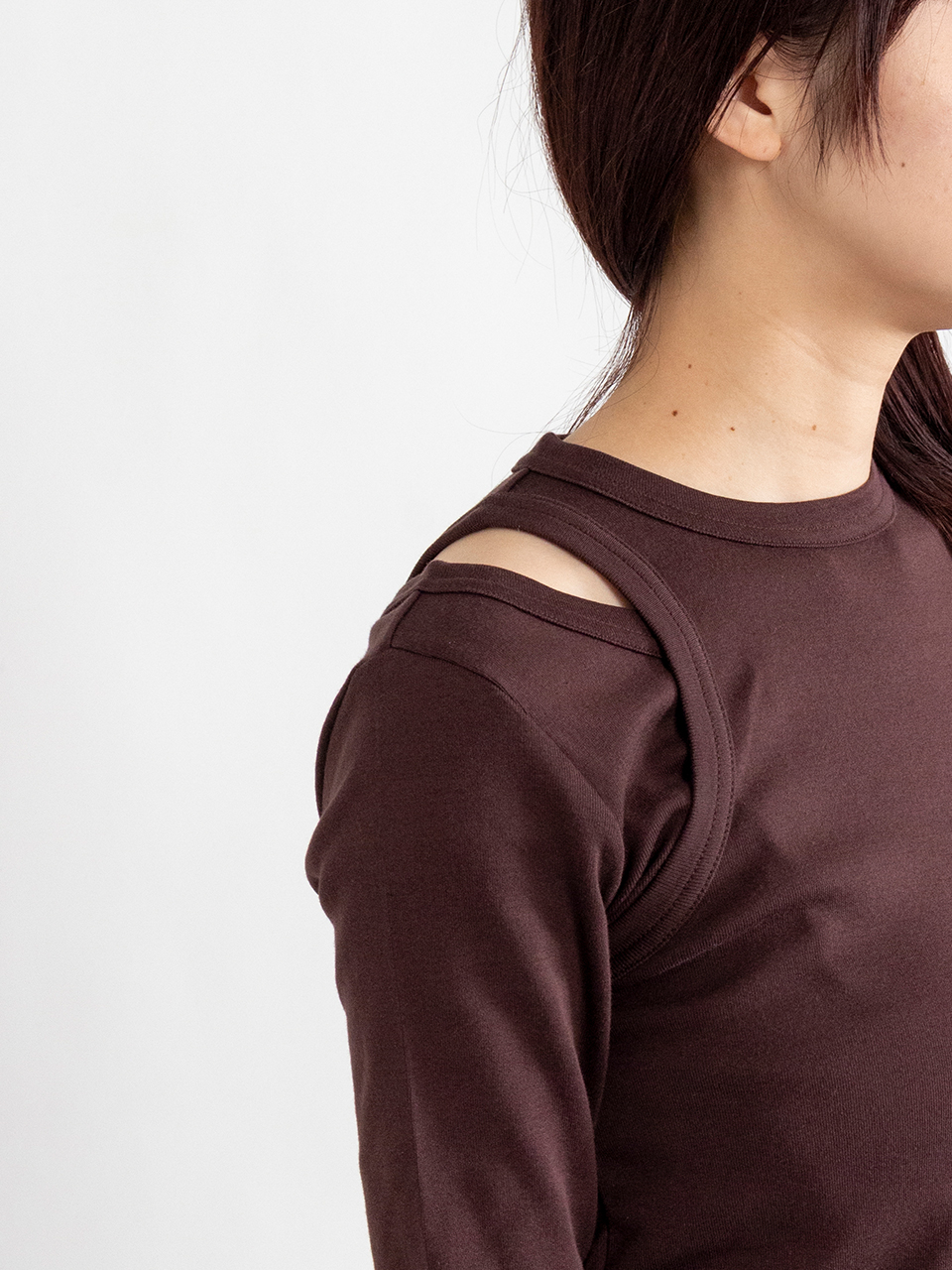 LAYERED LONG-SLV TEE-レイヤードロングスリーブTシャツ-HYKE