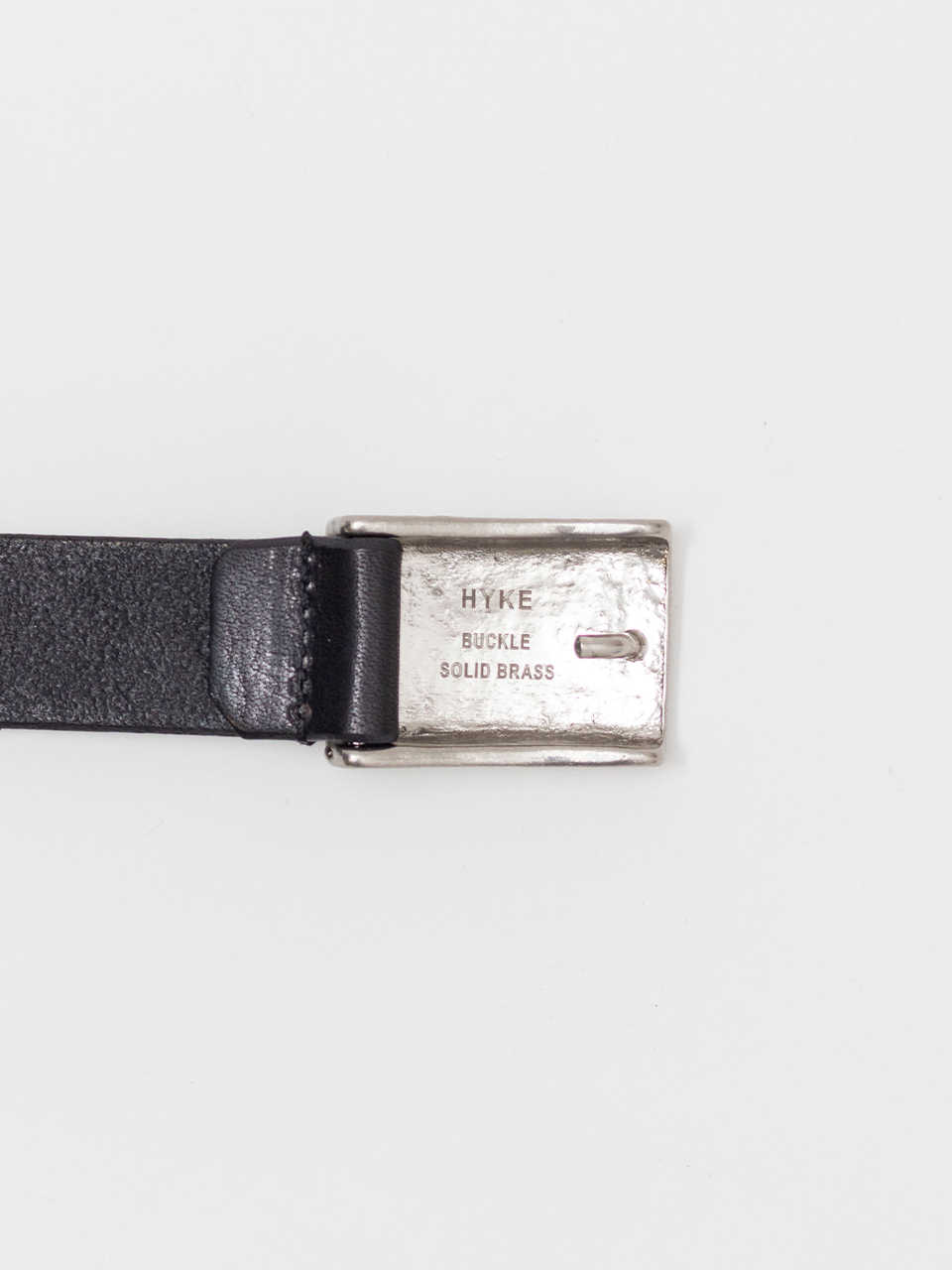 LEATHER SQUARE BUCKLE BELT-レザースクエアバックルベルト-HYKE