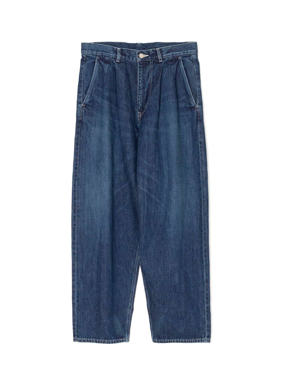 Selvage Denim Two Tuck Tapered Pants-セルビッジデニム
