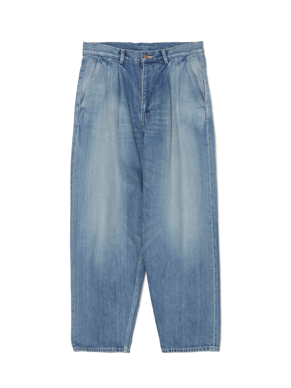 Selvage Denim Two Tuck Tapered Pants-セルビッジデニム