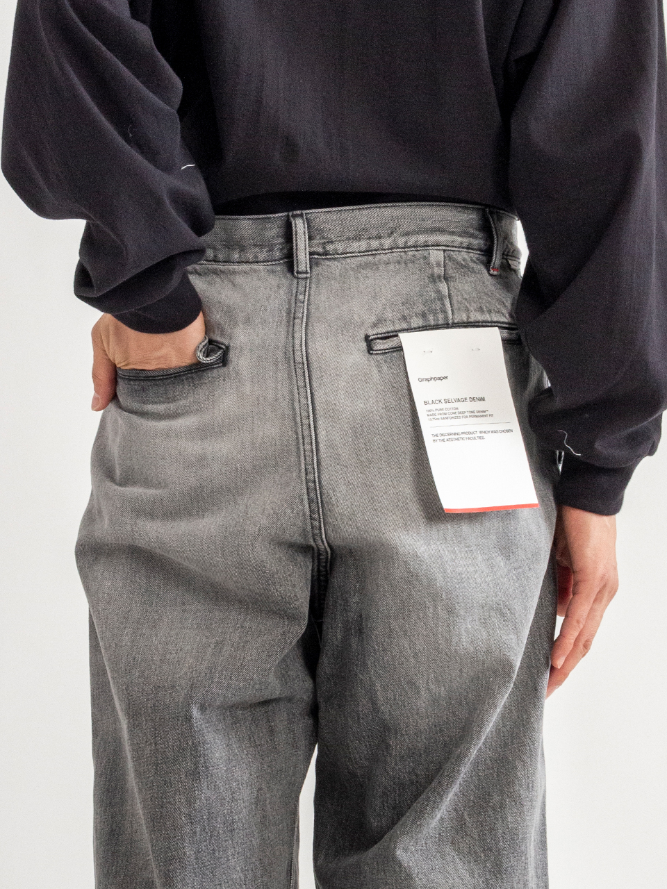 Selvage Denim Two Tuck Tapered Pants-セルビッジデニム