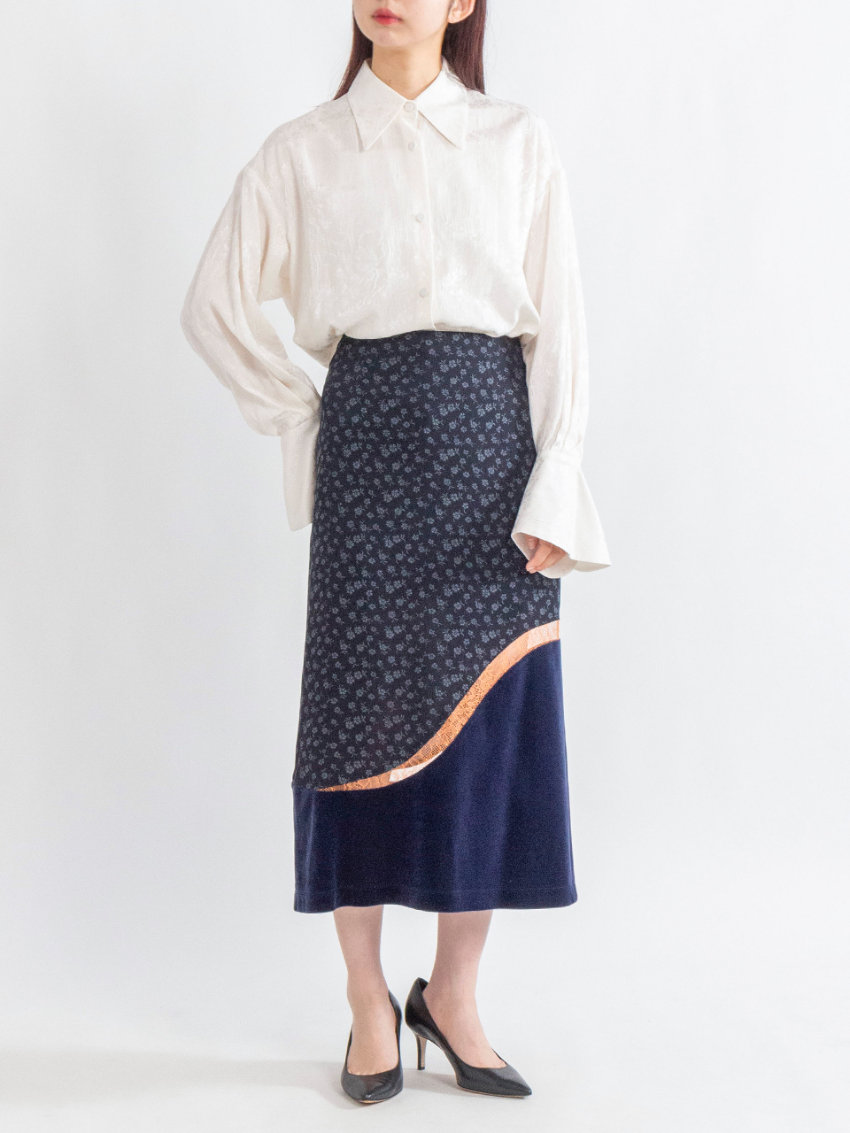 Floral Jacquard Shirt-フローラルジャカードシャツ-Mame Kurogouchi