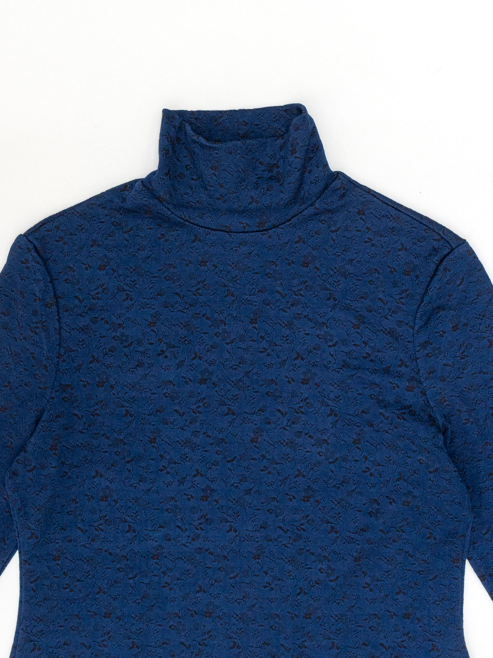 MAME出品 Floral Jacquard High Neck Knitted Top - black - Mame Kurogouchi