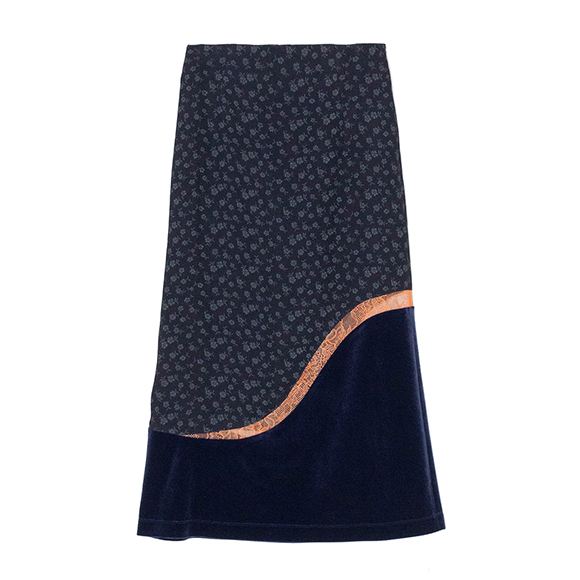 まや　希少　未使用Mame Kuroguchi スカート　サイズ2 Cupro Triacetate Floral Jacquard Skirt-キュプラ