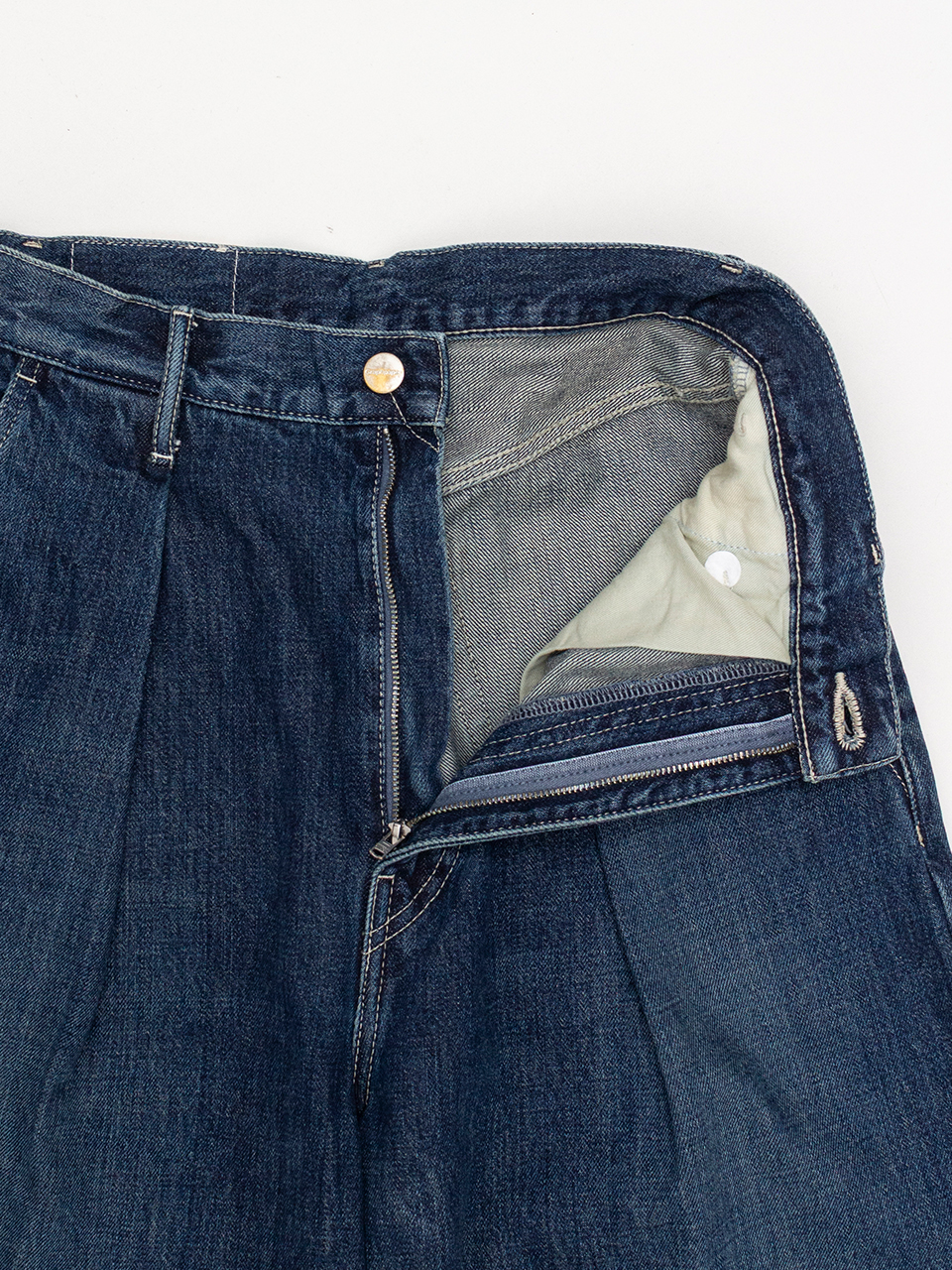 ツーページ Selvage Denim Two Tuck Wide Pants-セルビッジデニムツータック