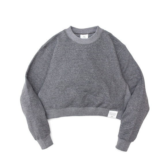 M⭐︎様　HYKE クロップド スウェット グレー 2 MEDIUM CROPPED SWEAT SHIRT-クロップドスウェットシャツ-HYKE（ハイク