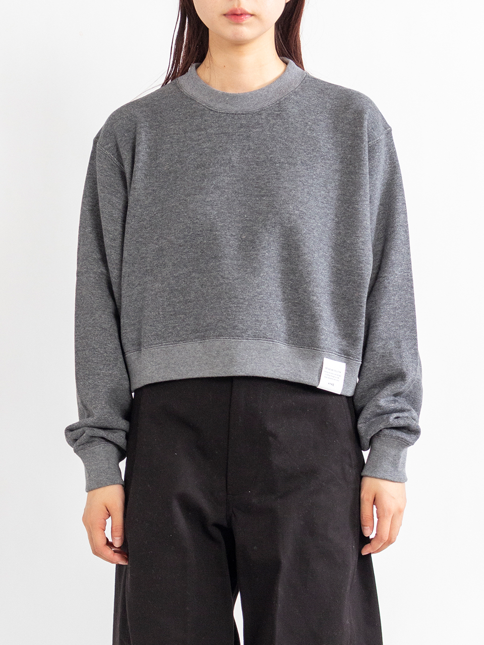 HYKE ハイク CROPPED SWEAT SHIRT スウェット24ss CROPPED SWEAT SHIRT-クロップドスウェットシャツ-HYKE(ハイク