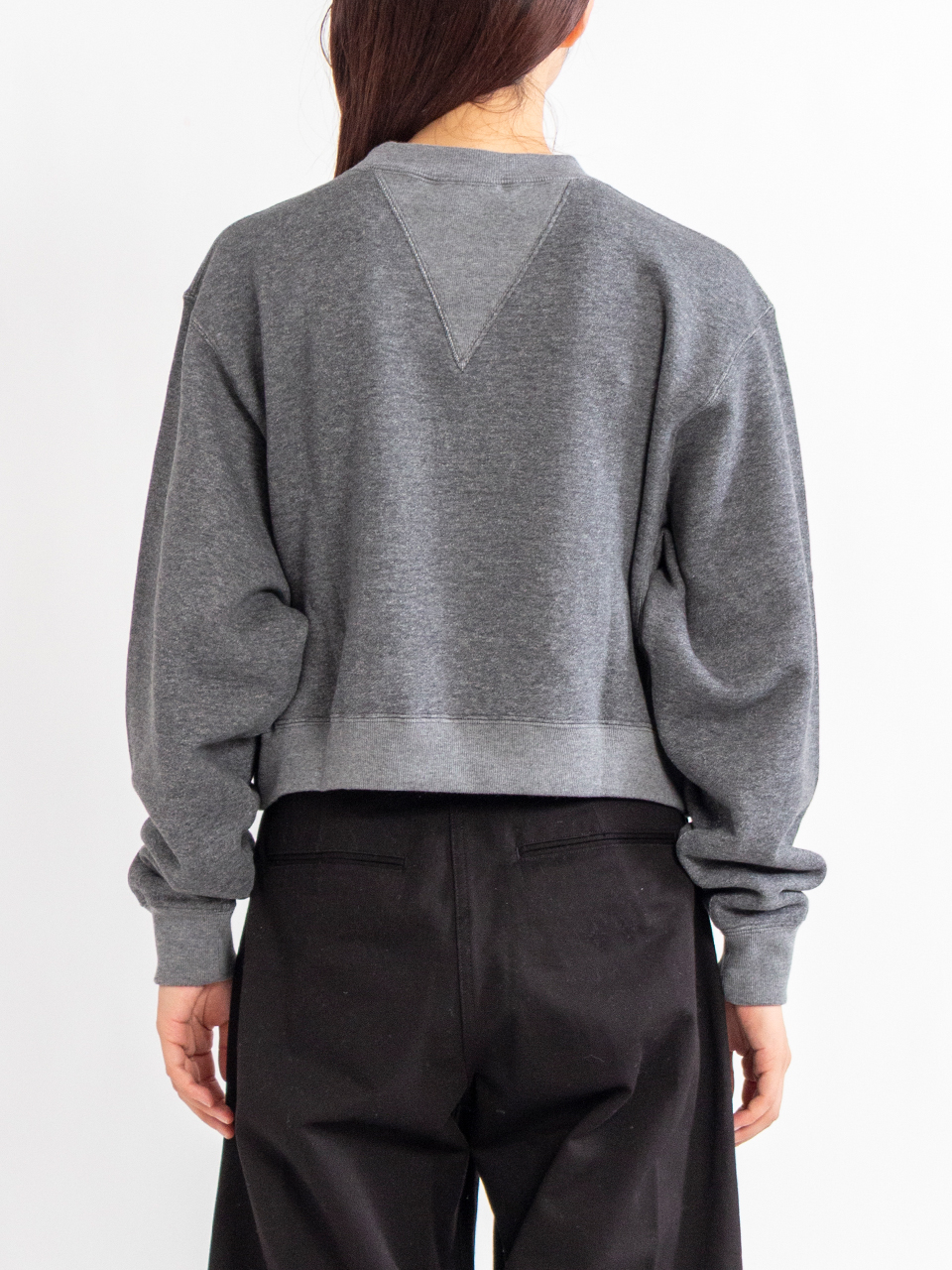 k*m様 HYKE 24ss クロップド スウェット ハイク バイカラー ツート CROPPED SWEAT SHIRT-クロップドスウェットシャツ-HYKE（ハイク