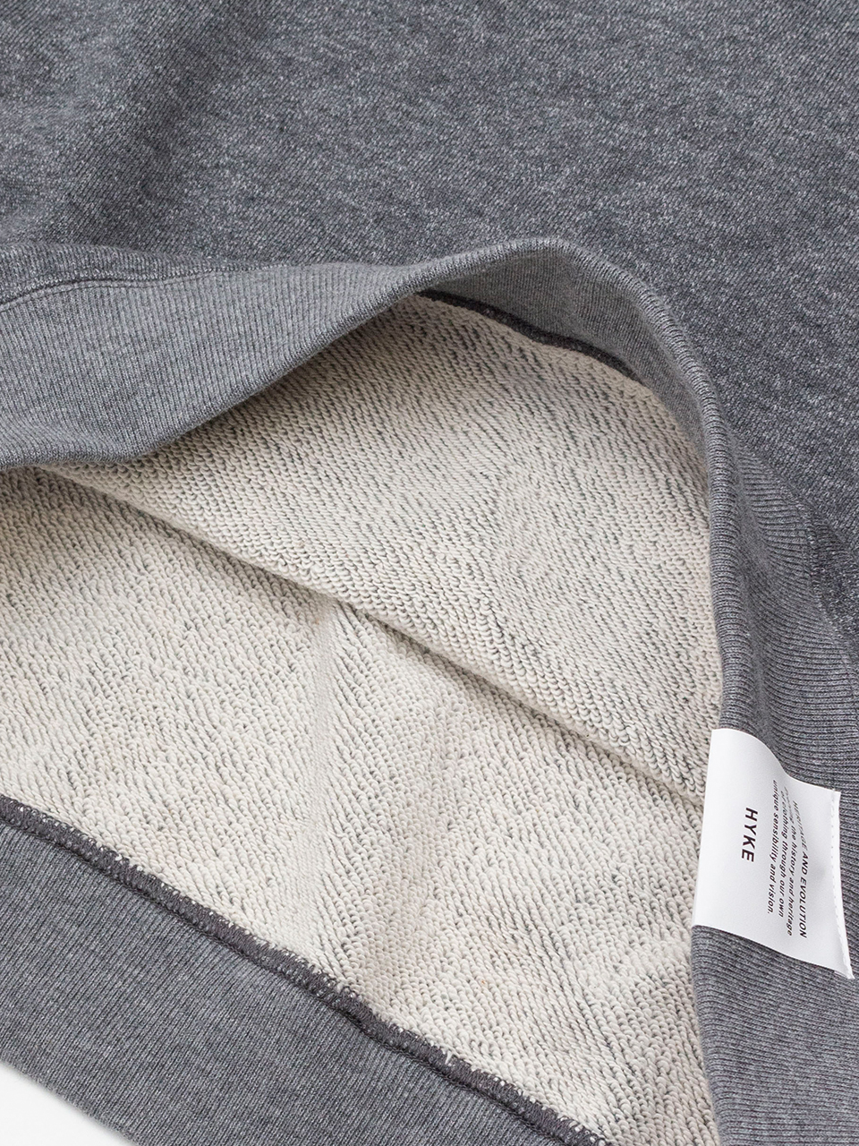 HYKE グレー クロップドスウェット サイズ1 CROPPED SWEAT SHIRT-クロップドスウェットシャツ-HYKE（ハイク