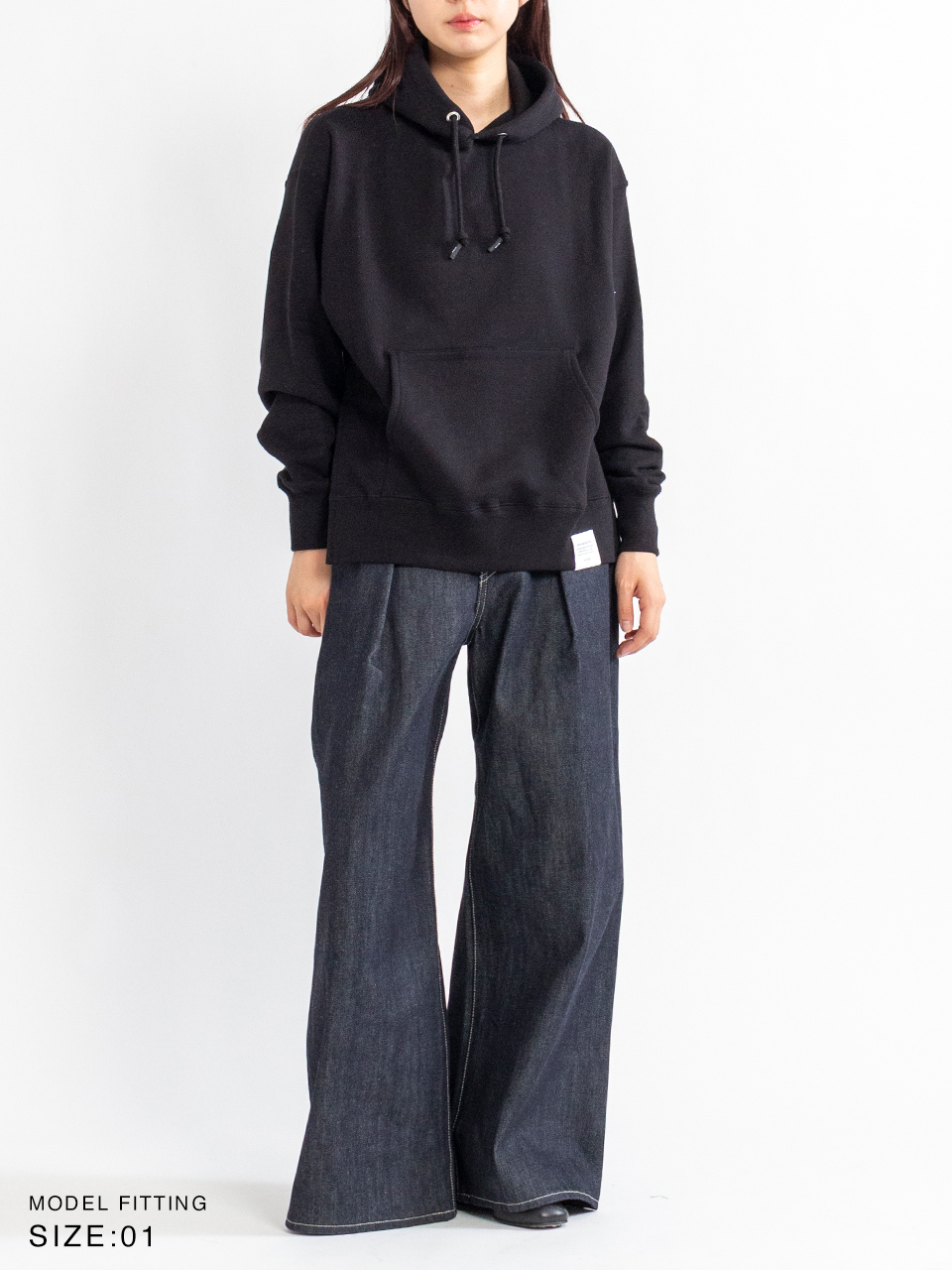 HYKE オーバーサイズパーカー フーディー スウェット 黒 SWEAT HOODIE-スウェットフーディー-HYKE(ハイク)| stcompany
