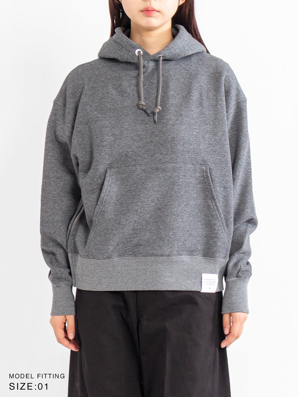 HYKE オーバーサイズパーカー　フーディー　スウェット　黒 SWEAT HOODIE-スウェットフーディー-HYKE（ハイク）| stcompany
