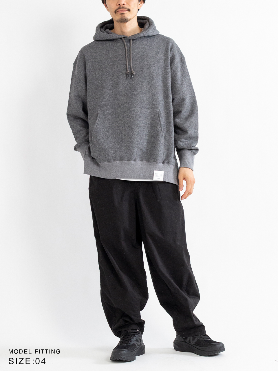HYKE オーバーサイズパーカー フーディー スウェット 黒 SWEAT HOODIE-スウェットフーディー-HYKE(ハイク)| stcompany
