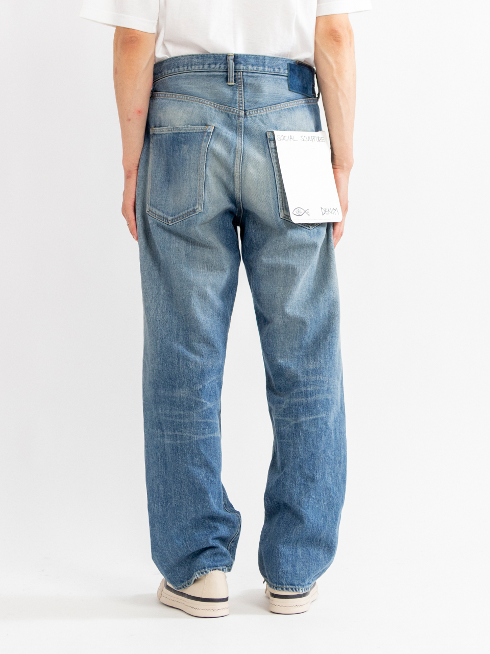 定価12万 VISVIM SOCIAL SCULPTURE 16 D17 W34 SOCIAL SCULPTURE 01 WIDE DMGD-44-ソーシャルスカルプチャー01
