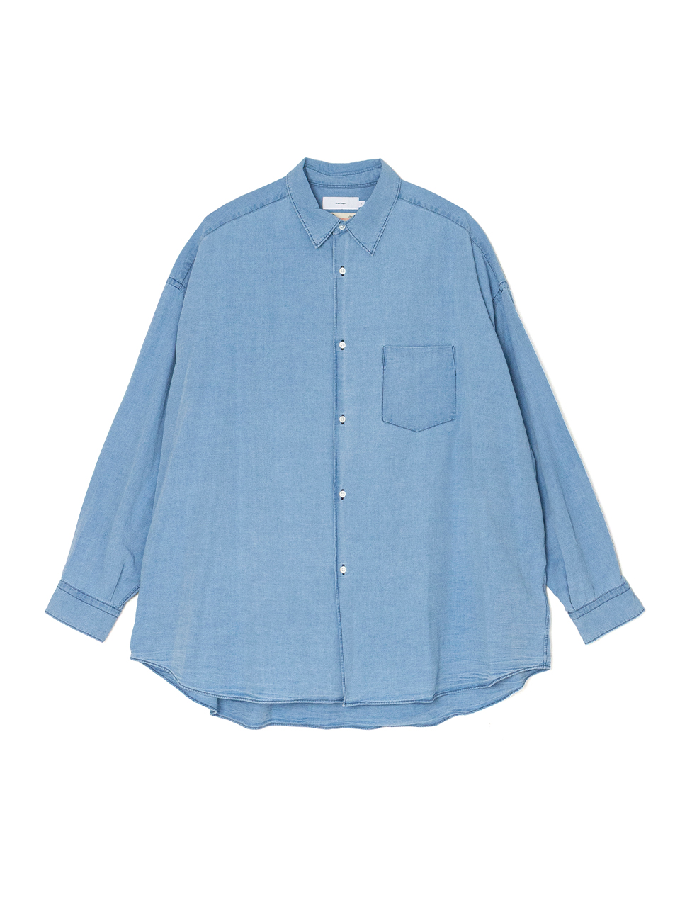 SIDOGRAS Indigo Poplin L/S Oversized Regular Collar Shirt