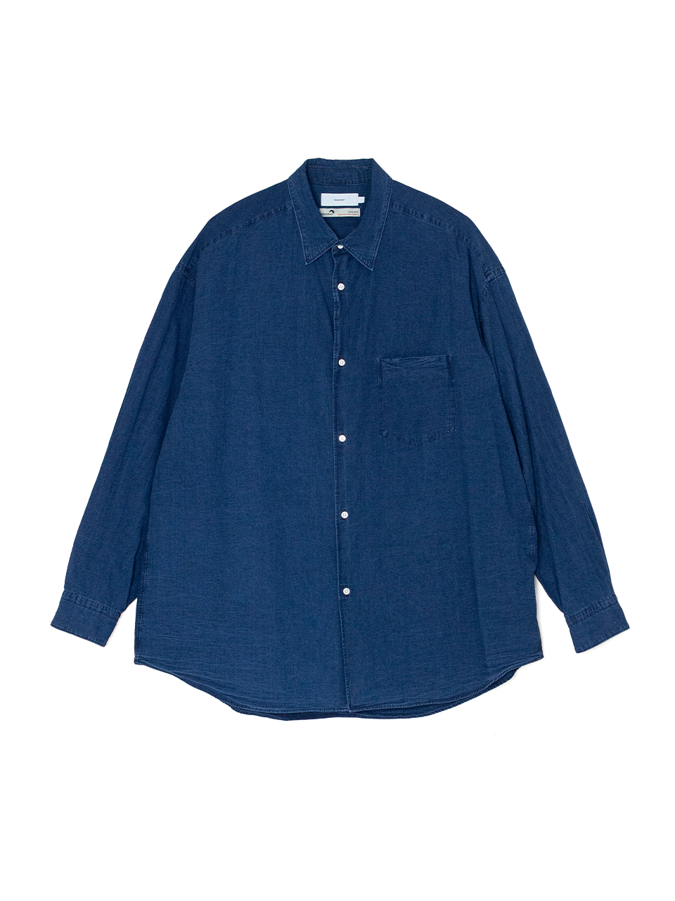 SIDOGRAS Indigo Poplin L/S Oversized Regular Collar Shirt
