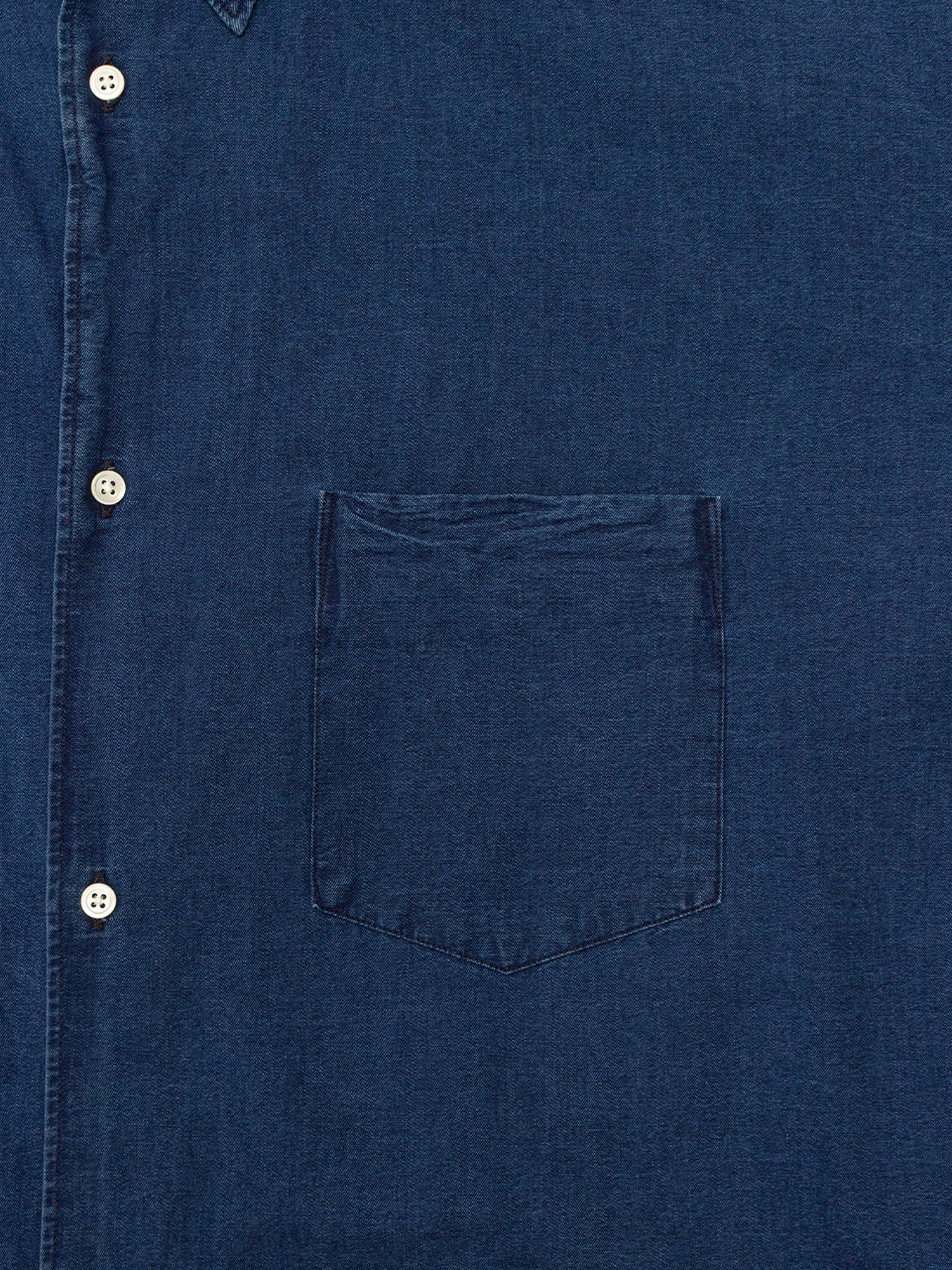 SIDOGRAS Indigo Poplin L/S Oversized Regular Collar Shirt