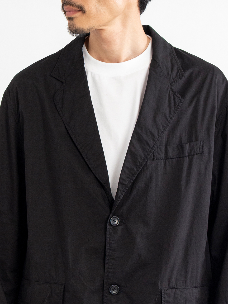 Garment Dyed Typewriter Oversized Jacket-ガーメントダイ