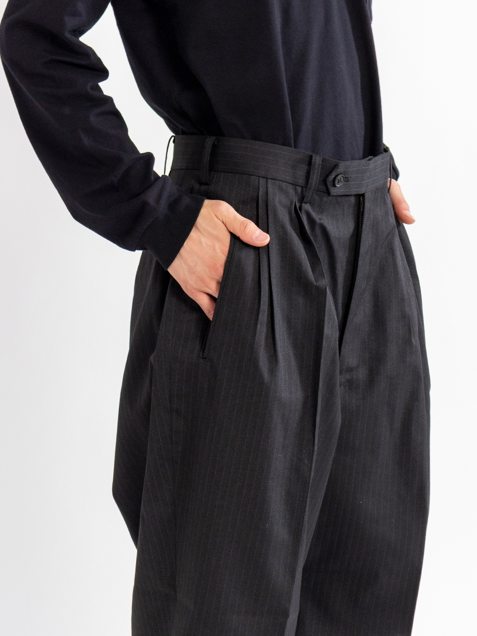 Wool ester herringbone pants-ウールエスターヘリンボーンパンツ