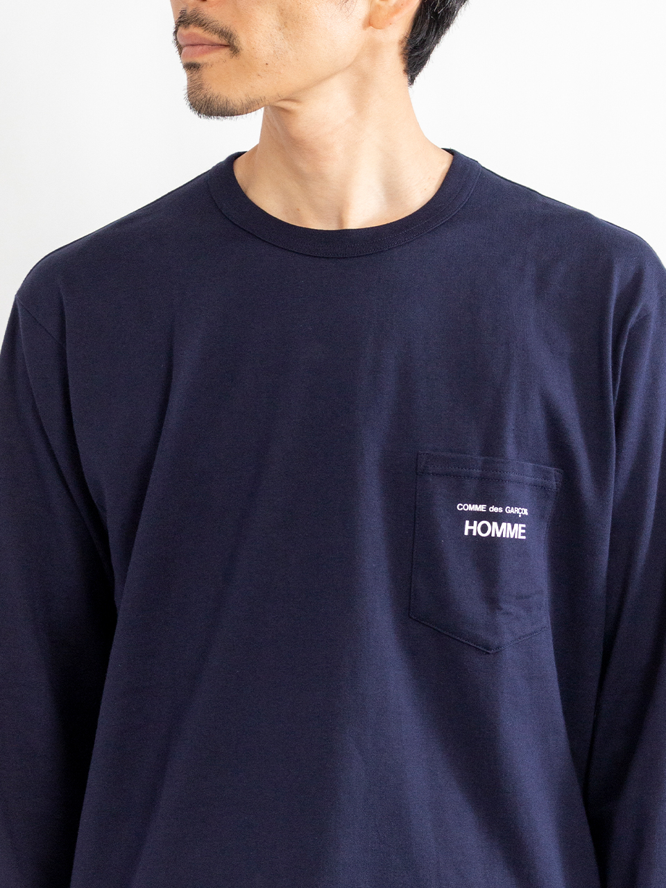 Cotton jersey product printed long sleeve T-shirt-コットン Cotton jersey product printed long sleeve T-shirt-コットン