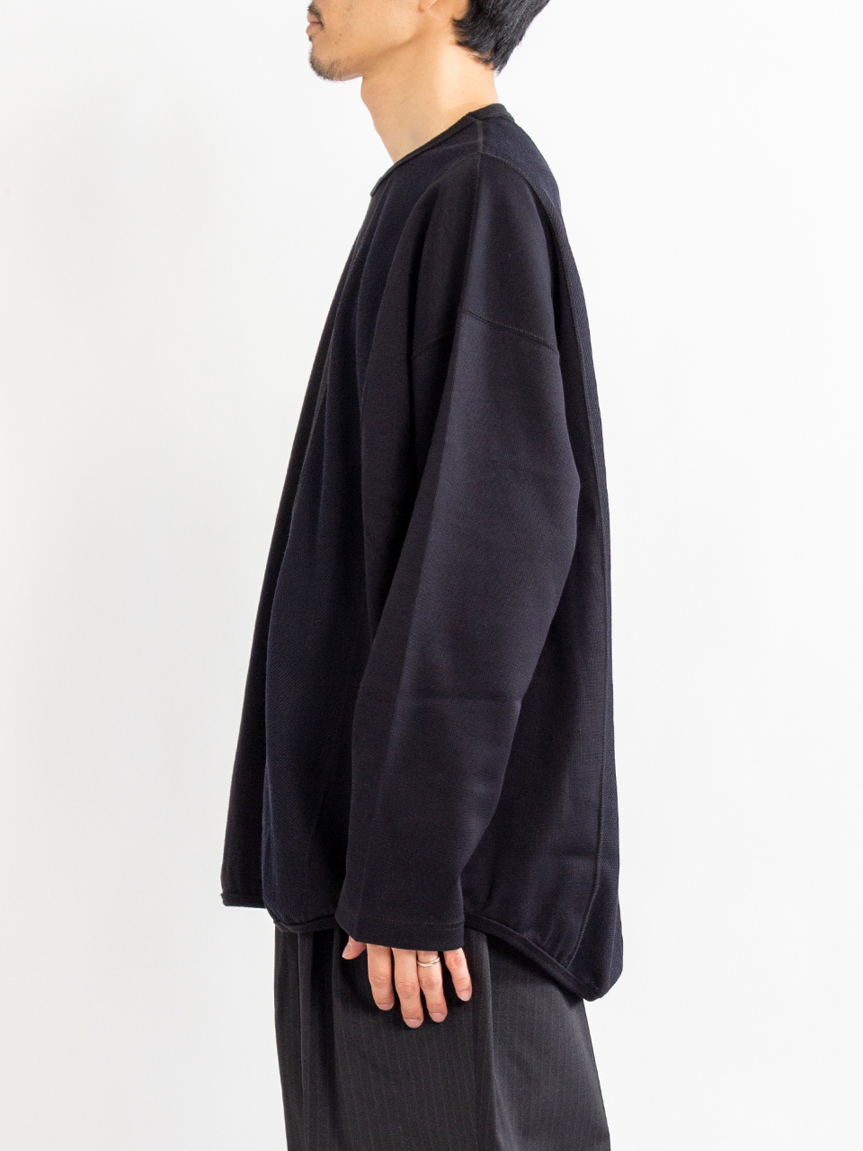 Cotton millingxEster wool RussellxCotton double face T-shirt