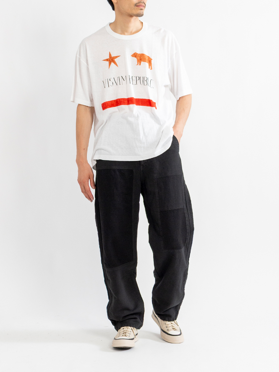 VISVIM FIL JUMBO TEE ジャンボシルエットロゴプリントTシャツ JUMBO TEE S/S PEPUBLIC-ジャンボTEES/S ペパブリック-visvim