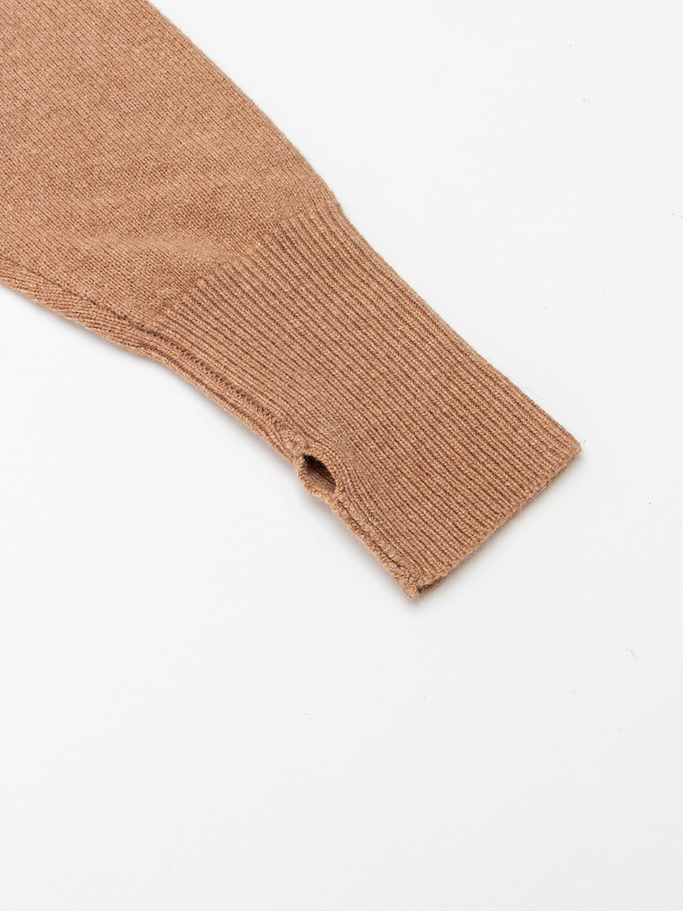 HYKE ハイク ロングカーディガン リブ ラムウール 100% ベージュ 中古・古着通販】HYKE (ハイク) ラムウール リブロングニット