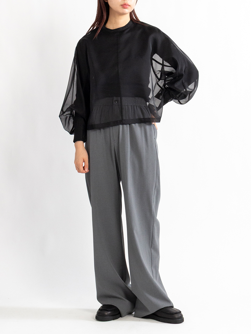HYKE シアーブラウス サイズ2 SHEER BLOUSE シアーブラウス HYKE（ハイク）通販| st company