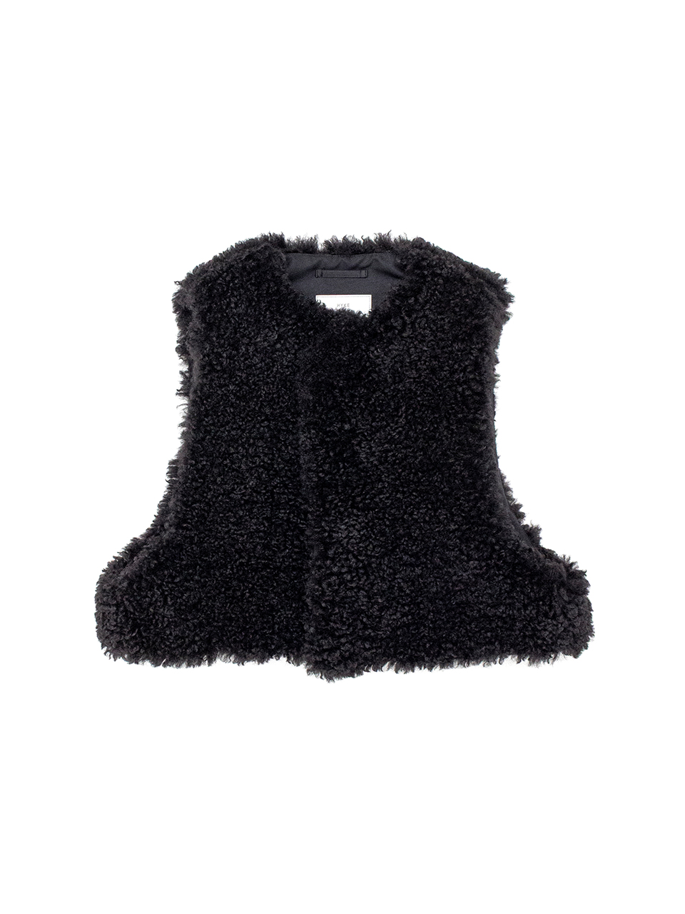 【HYKE】FAUX SHEARING VEST 黒 HYKE】FAUX SHEARING VEST 黒 - メルカリ