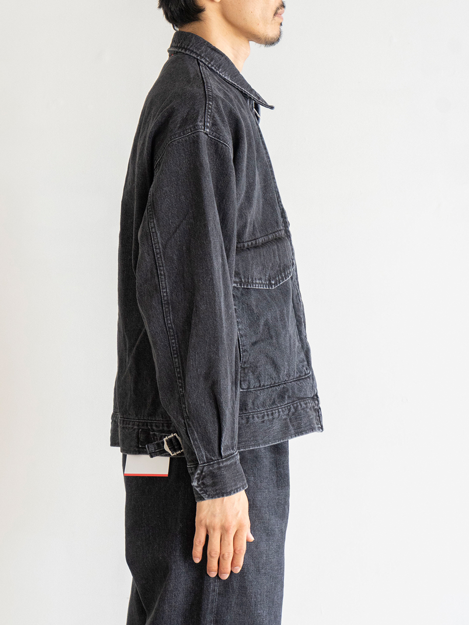 archive PPCM ￼ジャケット シルク ジップアップ ジャンパー 春夏 Graphpaper - グラフペーパー Selvage Denim Zip Jacket(GU253