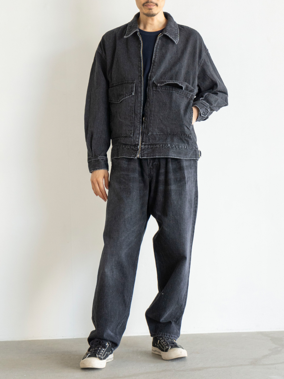 さるページ Selvage Denim Zip Jacket-サルベージデニムジップジャケット